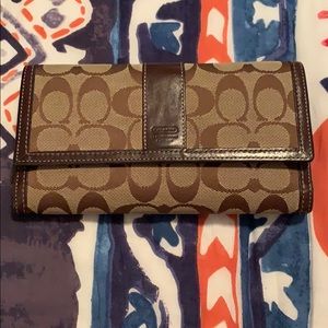 Coach checkbook wallet